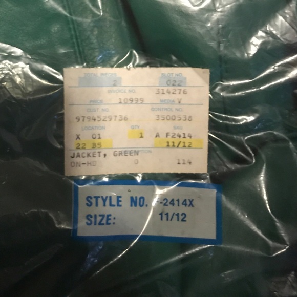 80s Vintage Avon Fashions Green Leather Skirt Suit - Picture 2 of 14